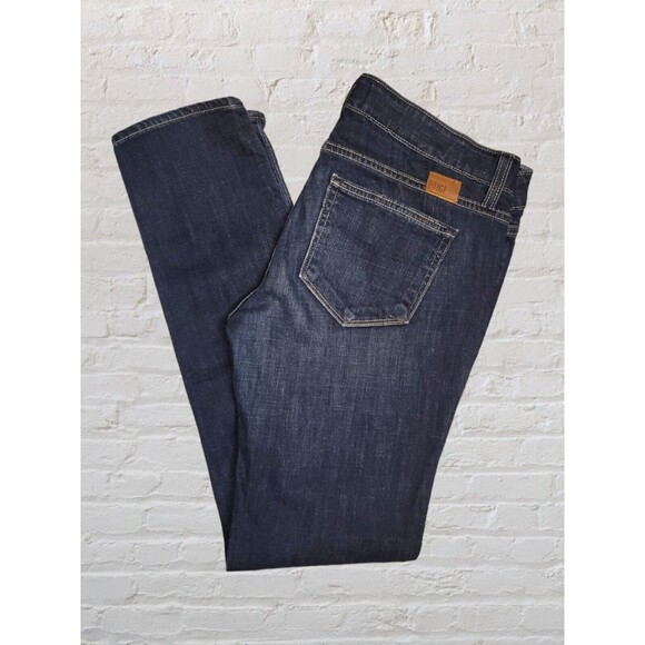 Paige Jimmy Jimmy Skinny Adjustable Waist Jeans Womens 28-34 Low Rise Dark Denim - Picture 1 of 13